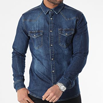 Armita - Camisa vaquera de manga larga JCH908 Azul crudo