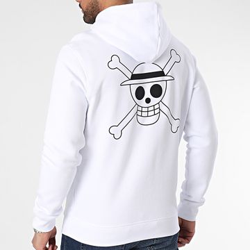 One Piece - Sudadera Mugiwara Big back Colores Blanco Negro