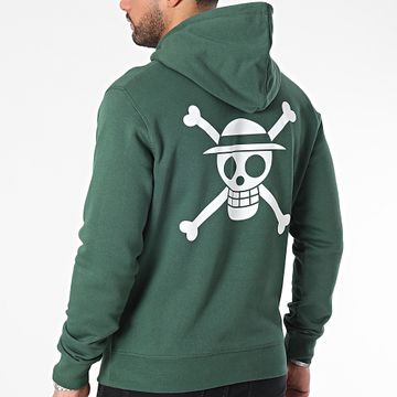 One Piece - Sudadera Mugiwara Big back Colores Verde Negro
