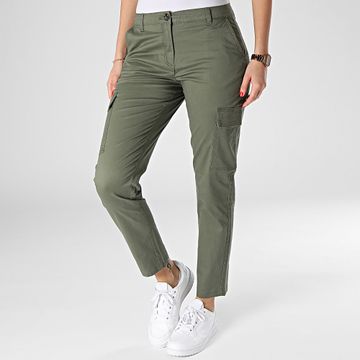 Only - Pantalón cargo Chicago Slim verde caqui, mujer