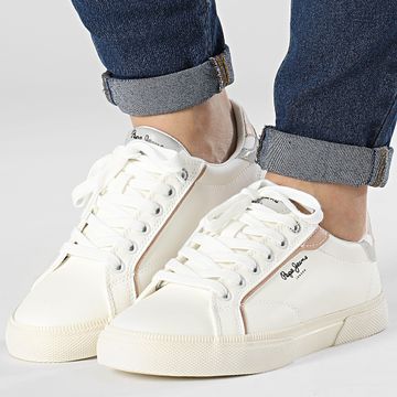 Pepe Jeans - Kenton Mix Zapatillas Mujer PLS31560 Factory Blanco