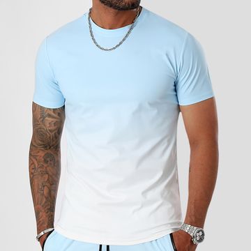 LBO - Camiseta degradado 0170 Azul claro Blanco
