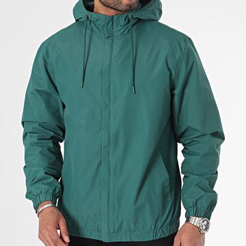 MTX - Chaqueta verde con cremallera y capucha