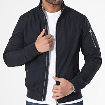 Schott NYC - Chaqueta Kenny SLIM FIT Navy Zip