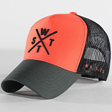 Watts - Orange Green Khaki Black Trucker Tribe Cap