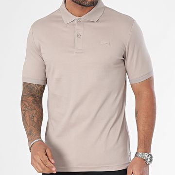Calvin Klein - Polo Slim Smooth Algodón Manga Corta 1657 Topo