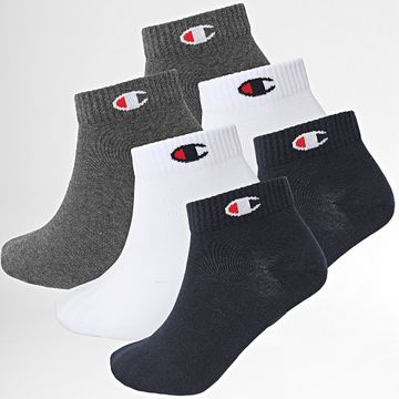 Champion - Pack De 6 Pares De Calcetines U20101 Navy White Charcoal Grey Heather