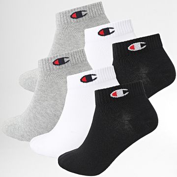Champion - Pack De 6 Pares De Calcetines U20101 Negro Blanco Gris Heather