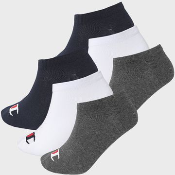 Champion - Pack De 6 Pares De Calcetines U20102 Blanco Azul Marino Gris Carbón Heather