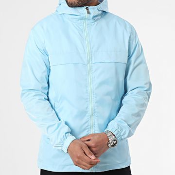 Ikao - Chaqueta azul con capucha y cremallera