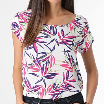 Only - Camiseta Nova Life White Floral para mujer