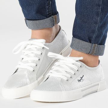 Pepe Jeans - Brady Party Zapatillas Mujer PLS31439 Plata