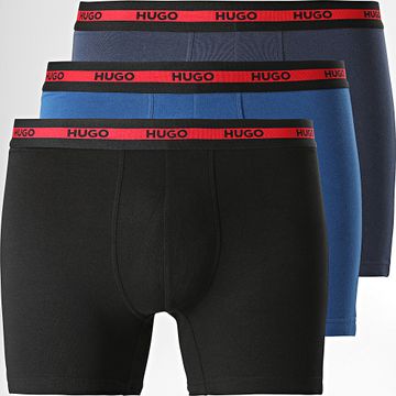 HUGO - Juego de 3 bóxers 50496713 Negro Azul real Azul marino