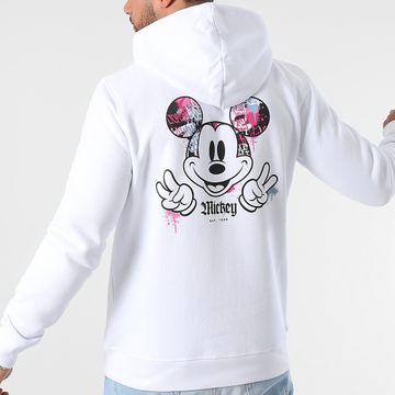 Mickey - Sudadera con capucha Mickey Back Hand Madrid Blanca