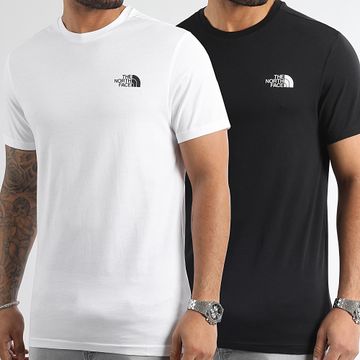 The North Face - Juego De 2 Camisetas Cúpula Simple A87NG Blanco Negro