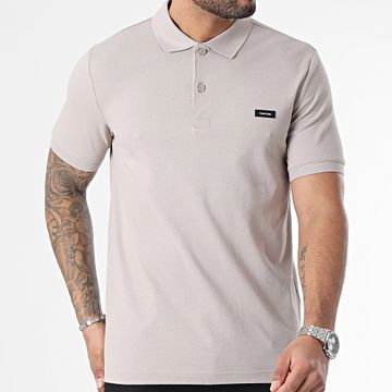 Calvin Klein - Polo Manga Corta Stretch Piqué Slim 1196 Taupe