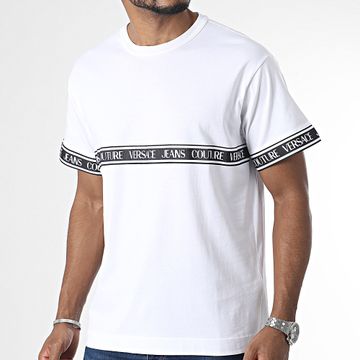Versace Jeans Couture - Camiseta Cinta 76GAHC06-CJ01C Blanca