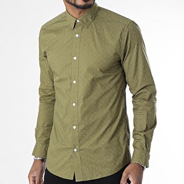 Only And Sons - Slim Sane Life Camisa de manga larga verde caqui