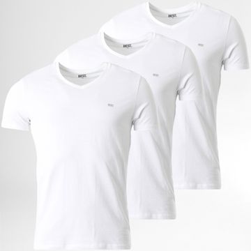 Diesel - Lote de 3 Michael 00SHGU-0LIAD Camiseta cuello pico Blanco