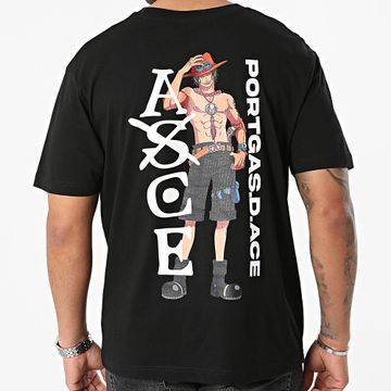 One Piece - Camiseta Oversize Large Tattoo Negro