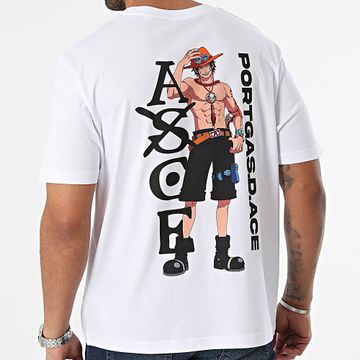 One Piece - Camiseta Oversize Large Tattoo Blanco