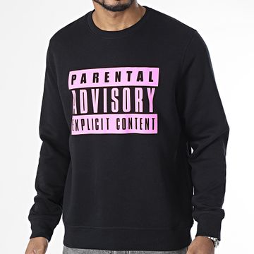 Parental Advisory - Sudadera cuello redondo Rosa Negro Rosa Fluo