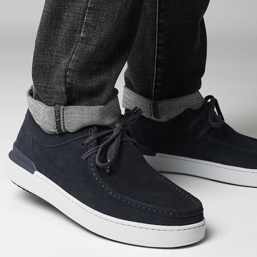 Clarks - Zapatillas Courtlite Seam Gamuza Azul Marino