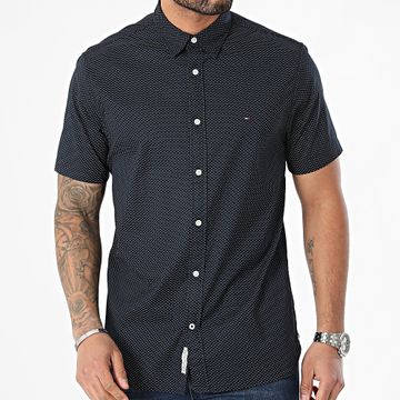 Tommy Hilfiger - Natural Soft 6138 Camisa azul marino de manga corta