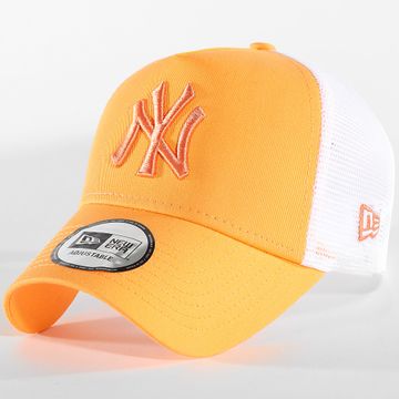 New Era - New York Yankees Trucker Cap 60435245 Naranja Blanco