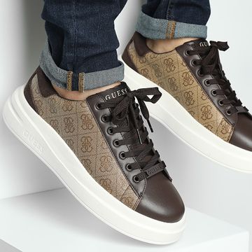 Guess - Zapatillas FMPVIBFAL12 Beige Marrón