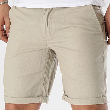 Blend - Pantalones cortos chinos de lino 20715214 Beige