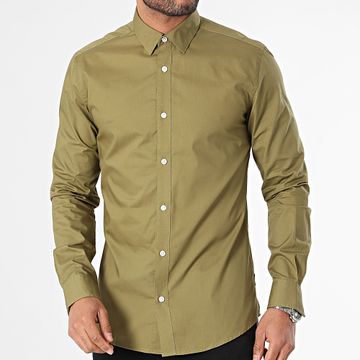 Only And Sons - Sane Camisa Manga Larga Verde Caqui