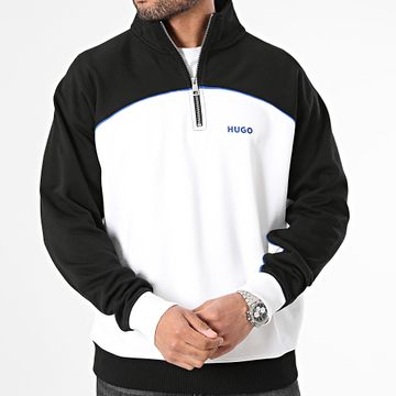 Hugo Azul - Sudadera con cremallera Nasemiro 50510613 Blanco Negro