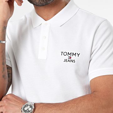 Tommy Jeans - Polo de manga corta Slim Corp 8927 Blanco