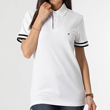 Tommy Hilfiger - Polo de manga corta Monotype Cuff Mujer 4737 Blanco