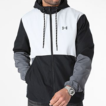 Under Armour - Legacy Chaqueta con capucha y cremallera 1382875 Negro Gris