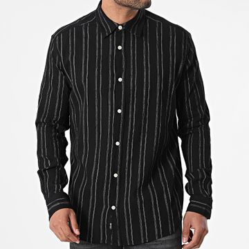 Only And Sons - Camisa de manga larga de rayas negras Sweet