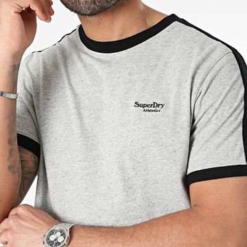 Superdry - Essential Retro Logo Tee Shirt M1011892A Gris brezo Negro