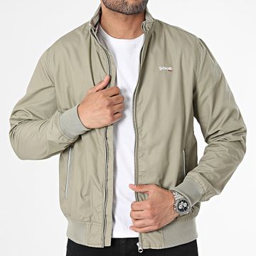 Schott NYC - Chaqueta con cremallera Kenton Light Khaki Green Slim Fit