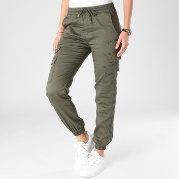 Project X Paris - Pantalones Cargo Mujer TF239707 Caqui Verde