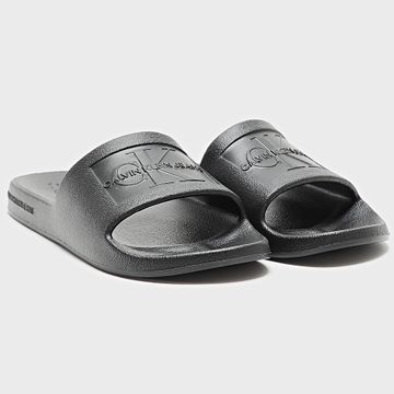 Calvin Klein - Slide Mujer Monogram Debossed Eva 0102 Negro