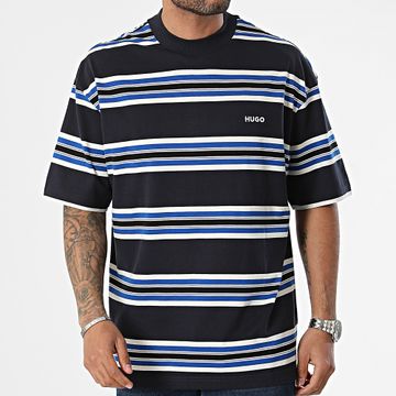 Hugo Azul - Camiseta de rayas Natinolo 50511001 Azul Marino