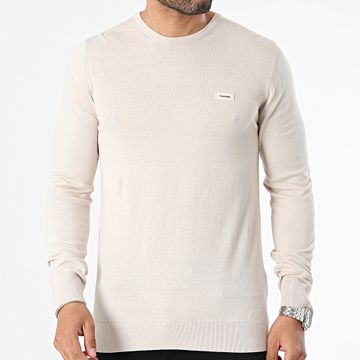 Calvin Klein - Sudadera cuello redondo Algodón Seda 3159 Beige