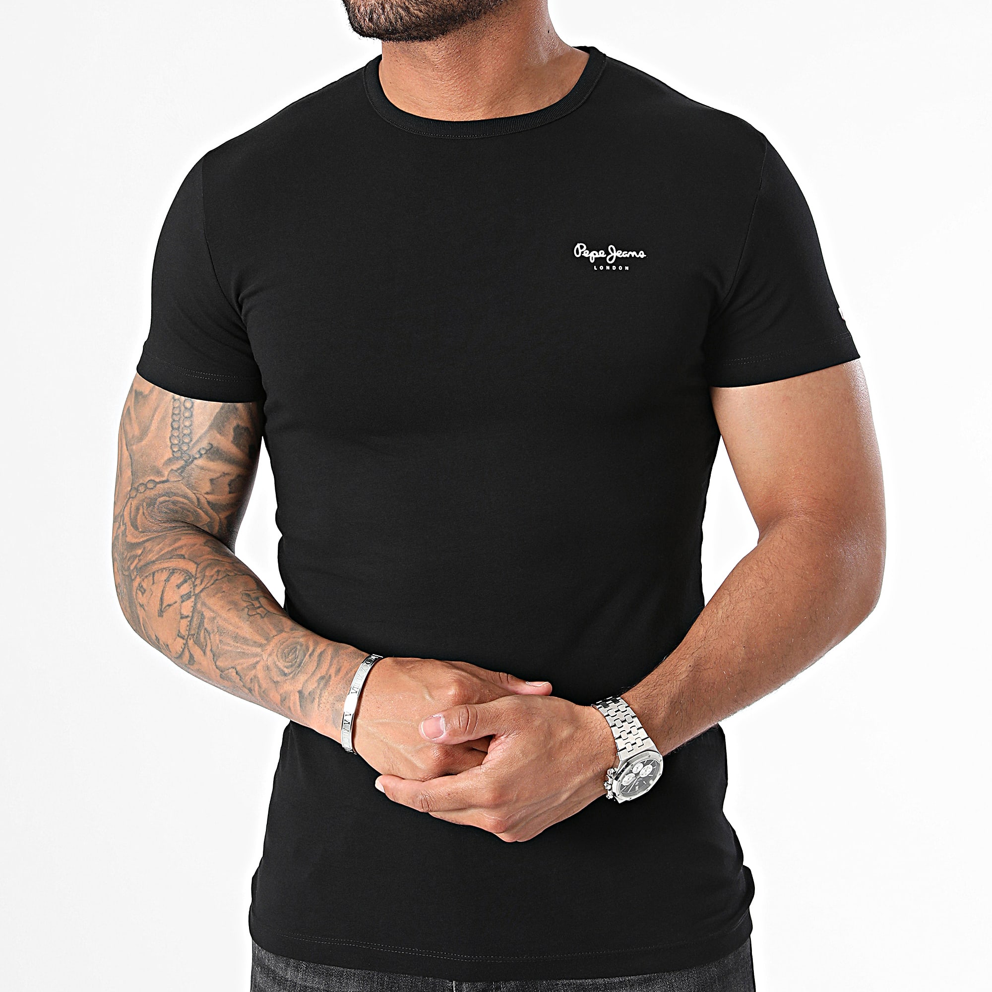 Pepe Jeans - Camiseta Original Basic PM508212 Negra