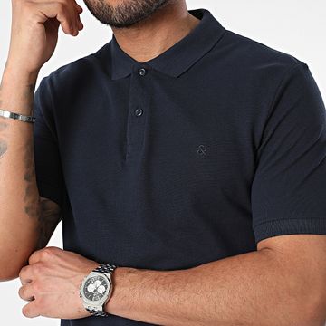 Jack And Jones - Polo básico de manga corta azul marino