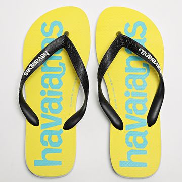Havaianas - Chanclas Logo Mania 2 Amarillo Blanco