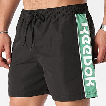 Reebok - L5-71064 Shorts de baño Negro Verde