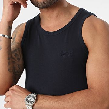 Superdry - Camiseta de tirantes Essential Logo M6010819A Azul marino