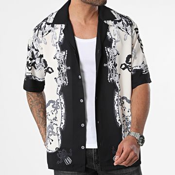 Classic Series - Beige Negro Camisa de manga corta