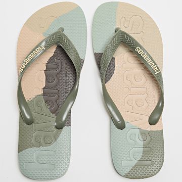 Havaianas - Chanclas LGM Color II Beige Verde Caqui Azul claro